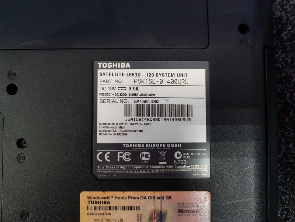 Купить Ноутбук Toshiba Satellite L650d-120 На Запчасти